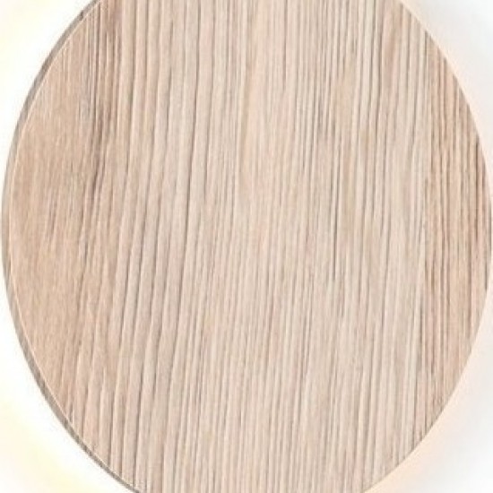 ΕΠΙΤΟΙΧΟ Φ/Σ LED 24W 3000Κ ΑΠΟΧΡΩΣΗ ΑΝΟΙΧΤΟΥ ΞΥΛΟΥ MDF ΚΥΚΛΟΣ Φ40XH3,6CM