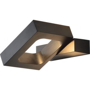 ΕΠΙΤΟΙΧΟ Φ/Σ LED 6W 3000K ΑΛΟΥΜΙΝΙΟ ΜΑΥΡΟ 14,5X13X3CM