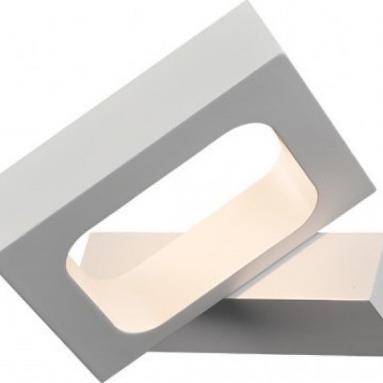 ΕΠΙΤΟΙΧΟ Φ/Σ LED 6W 3000K ΑΛΟΥΜΙΝΙΟ ΛΕΥΚΟ 14,5X13X3CM