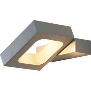 ΕΠΙΤΟΙΧΟ Φ/Σ LED 6W 3000K ΑΛΟΥΜΙΝΙΟ ΓΚΡΙ 14,5X13X3CM