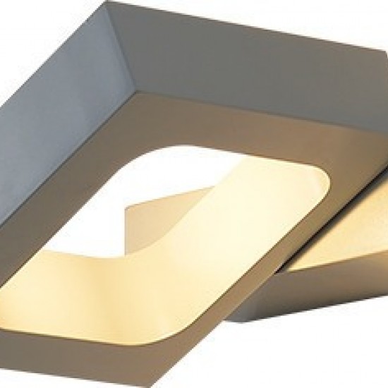 ΕΠΙΤΟΙΧΟ Φ/Σ LED 6W 3000K ΑΛΟΥΜΙΝΙΟ ΓΚΡΙ 14,5X13X3CM