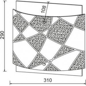 ΕΠΙΤΟΙΧΟ/ΟΡΟΦΗΣ 2ΧΕ27 ΛΕΥΚΟ/ΔΙΑΦΑΝΟ/ΚΡΥΣΤΑΛΛΟ ΔΙΠΛΟ ΓΥΑΛΙ 31Χ29Χ10,8CM