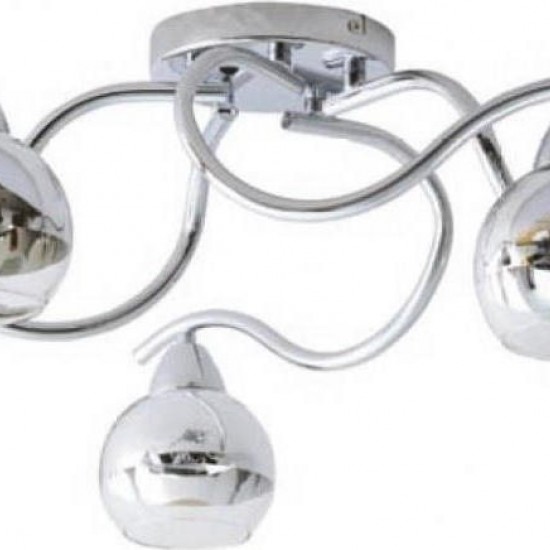 ΦΩΤΙΣΤΙΚΟ ΟΡΟΦΗΣ ΓΥΑΛΙ, ΧΡΩΜΙΟ ΔΙΑΦΑΝΕΣ 5ΧΕ27