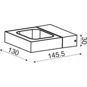 ΕΠΙΤΟΙΧΟ Φ/Σ LED 6W 3000K ΑΛΟΥΜΙΝΙΟ ΓΚΡΙ 14,5X13X3CM