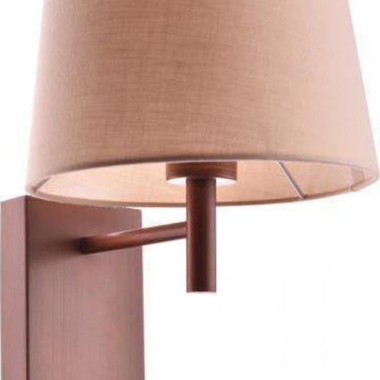 ΜΕΤΑΛΛΙΚΗ ΑΠΛΙΚΑ 1XE27+3WLED ΚΕΦΑΛΗ ΑΠΟΧΡΩΣΗ ΞΥΛΟΥ -ΚΑΠΕΛΟ ΜΟΚΑ+ΔΙΑΚΟΠΤΗ