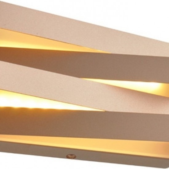 ΕΠΙΤΟΙΧΟ Φ/Σ LED 12W 3000K 960LM ΣΚΟΥΡΟ ΧΡΥΣΟ ΜΕΤ/ΚΟ 20X11X9CM