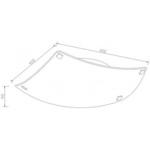 ΠΛΑΦΟΝΙΕΡΑ ΤΕΤΡΑΓΩΝΗ ΣΧΕΔΙΑ Φ40CM 3XE27