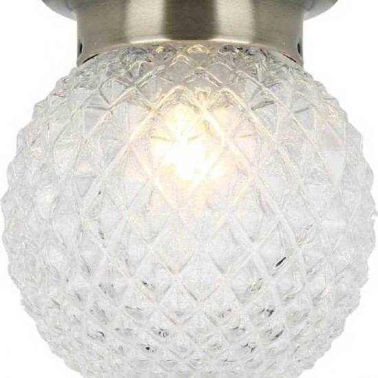 ΕΠΙΤΟΙΧΟ 1ΧΕ27 ΔΙΑΦΑΝO ΚΡΥΣΤΑΛΛΟ ΓΥΑΛΙ+ΜΠΡΟΝΖΕ ΜΕΤΑΛΛΙΚΟ Φ15ΧΗ17CM