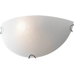 ΕΠΙΤΟΙΧΙΟ Φ/Σ 1ΧΕ27 ΛΕΥΚΟ ΓΥΑΛΙ ΜΟΤΙΒΟ+ΜΕΤΑΛΛΟ 30Χ15Χ10CM SCILLA