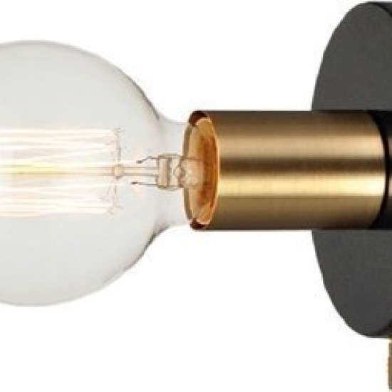 ΕΠΙΤΟΙΧΙΟ Φ/Σ 1ΧΕ27 ΜΕΤΑΛΛΙΚΟ ΜΑΥΡΟ+ΟΡΕΙΧΑΛΚΟ Φ12CM