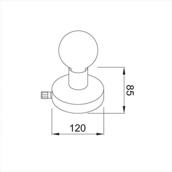 ΕΠΙΤΟΙΧΙΟ Φ/Σ 1ΧΕ27 ΜΕΤΑΛΛΙΚΟ ΜΑΥΡΟ+ΟΡΕΙΧΑΛΚΟ Φ12CM