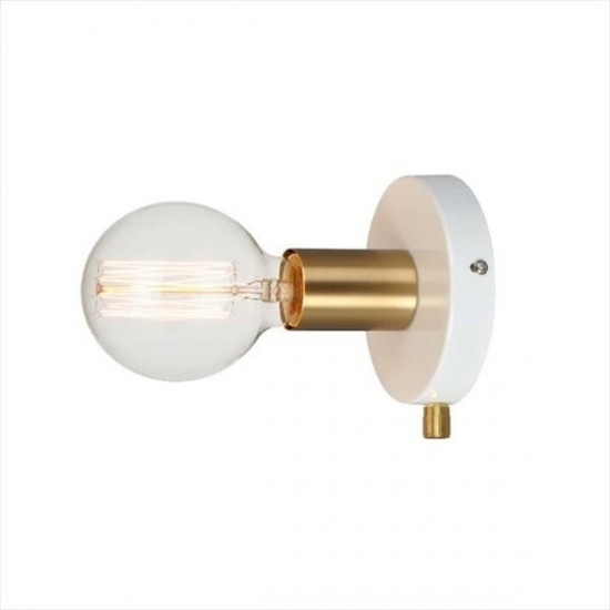 ΕΠΙΤΟΙΧΙΟ Φ/Σ 1ΧΕ27 ΜΕΤΑΛΛΙΚΟ ΛΕΥΚΟ+ΟΡΕΙΧΑΛΚΟ Φ12CM