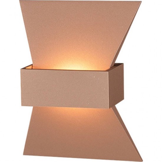 ΕΠΙΤΟΙΧΟ Φ/Σ LED 6W 3000K ΑΛΟΥΜΙΝΙΟ ΧΡΥΣΟ 20Χ16Χ7CM