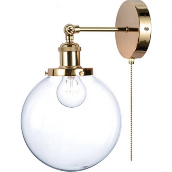 ΕΠΙΤΟΙΧΟ Φ/Σ 1ΧΕ27 ΟΡΕΙΧΑΛΚΟ ΜΕΤΑΛΛΟ+ΓΥΑΛΙ Φ20ΧΗ38CM