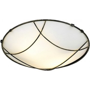 ΠΛΑΦΟΝΙΕΡΑ ΜΕΤΑΛΛΙΚΗ ΜΑΥΡΟ – ΧΡΥΣΟ Φ30CM 2XE27