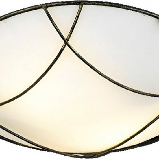 ΠΛΑΦΟΝΙΕΡΑ ΜΕΤΑΛΛΙΚΗ ΜΑΥΡΟ – ΧΡΥΣΟ Φ30CM 2XE27