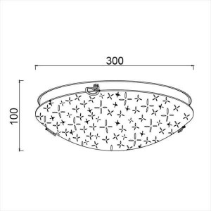 ΕΠΙΤΟΙΧΙΟ/ΟΡΟΦΗΣ Φ/Σ 2ΧΕ27 ΛΕΥΚΟ ΓΥΑΛ ΜΟΤΙΒΟ+ΜΕΤΑΛ Φ30ΧΗ10CM SCILLA
