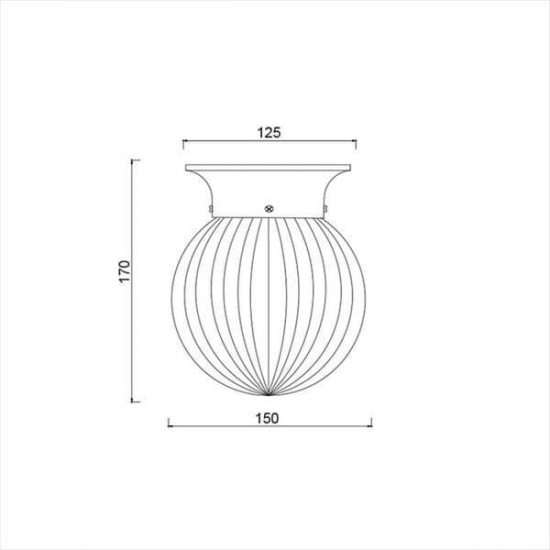 ΕΠΙΤΟΙΧΙΟ 1ΧΕ27 ΔΙΑΦΑΝΟ ΡΙΓΩΤΟ ΓΥΑΛ+ΜΠΡΟΝΖΕ ΜΕΤΑΛΛΟ Φ15ΧΗ17CM