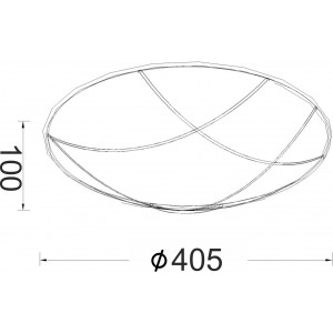 ΠΛΑΦΟΝΙΕΡΑ ΜΕΤΑΛΛΙΚΗ ΜΑΥΡΟ – ΧΡΥΣΟ Φ40CM 3XE27