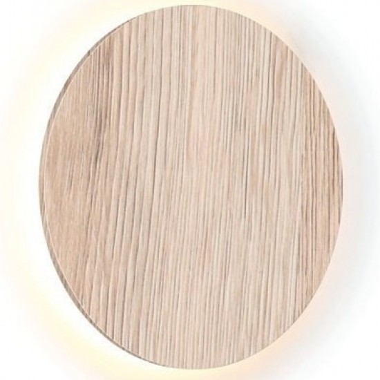 ΕΠΙΤΟΙΧΟ Φ/Σ LED 15W 3000Κ ΑΠΟΧΡΩΣΗ ΑΝΟΙΧΤΟΥ ΞΥΛΟΥ MDF ΚΥΚΛΟΣ Φ30XH3,6CM