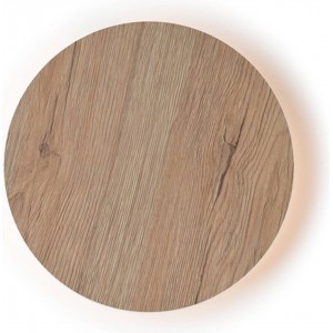 ΕΠΙΤΟΙΧΟ Φ/Σ LED 15W 3000Κ ΑΠΟΧΡΩΣΗ ΑΝΟΙΧΤΟΥ ΞΥΛΟΥ MDF ΚΥΚΛΟΣ Φ30XH3,6CM