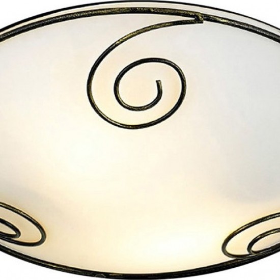 ΠΛΑΦΟΝΙΕΡΑ ΜΕΤΑΛΛΙΚΗ ΜΑΥΡΟ ΧΡΥΣΟ Φ30CM 2XE27