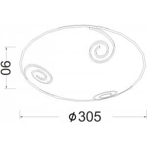 ΠΛΑΦΟΝΙΕΡΑ ΜΕΤΑΛΛΙΚΗ ΜΑΥΡΟ ΧΡΥΣΟ Φ30CM 2XE27