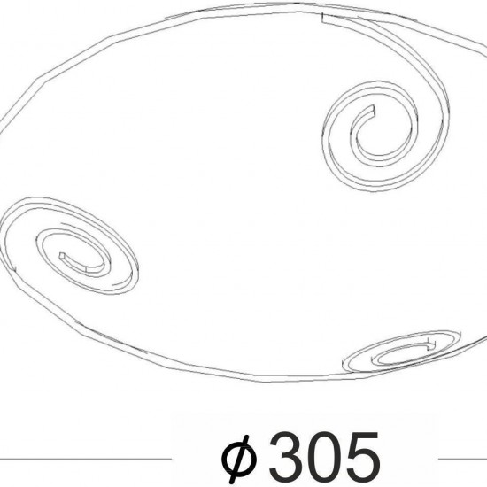ΠΛΑΦΟΝΙΕΡΑ ΜΕΤΑΛΛΙΚΗ ΜΑΥΡΟ ΧΡΥΣΟ Φ30CM 2XE27