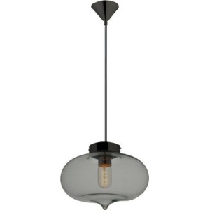 ΚΡΕΜΑΣΤΟ ΓΚΡΙ ΓΥΑΛΙ Φ27cm 1χ40W E27