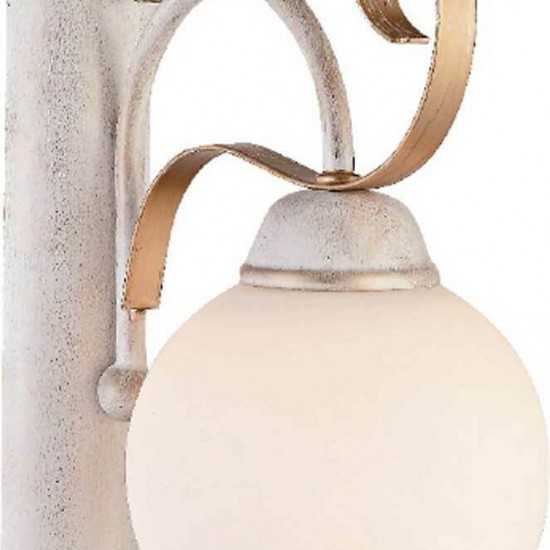 ΑΠΛΙΚΑ ΤΟΙΧΟΥ ΜΕΤΑΛΛΙΚΗ ΠΑΤΙΝΑ ΛΕΥΚΗ ΧΡΥΣΗ+ΟΠΑΛ ΓΥΑΛΙ 13,5Χ25,2Χ22CM (DL11691W)