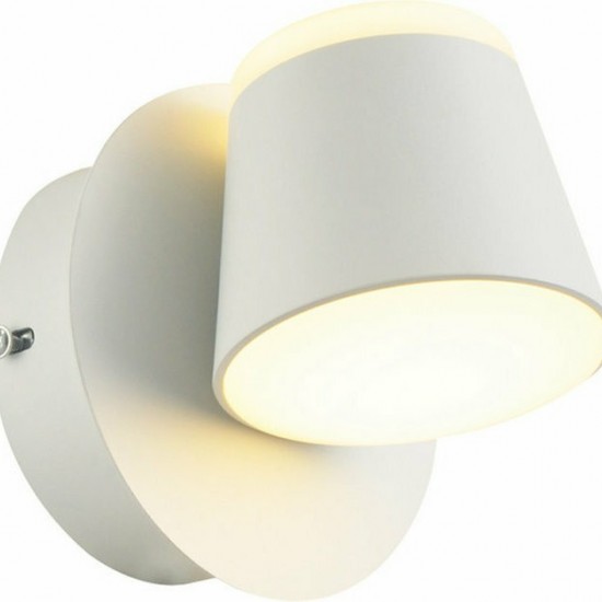 ΕΠΙΤΟΙΧΟ Φ/Σ LED 8W 3000K 640LM ΛΕΥΚΟ ΜΕΤΑΛΛΙΚΟ 12X12X13CM