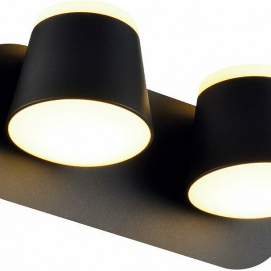 ΕΠΙΤΟΙΧΟ Φ/Σ LED 16W 3000K 1280LM ΜΑΥΡΟ ΜΕΤΑΛΛΙΚΟ 27X12X11CM