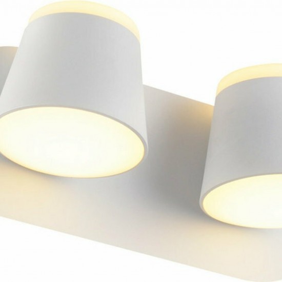 ΕΠΙΤΟΙΧΟ Φ/Σ LED 16W 3000K 1280LM ΛΕΥΚΟ ΜΕΤΑΛΛΙΚΟ 27X12X11CM