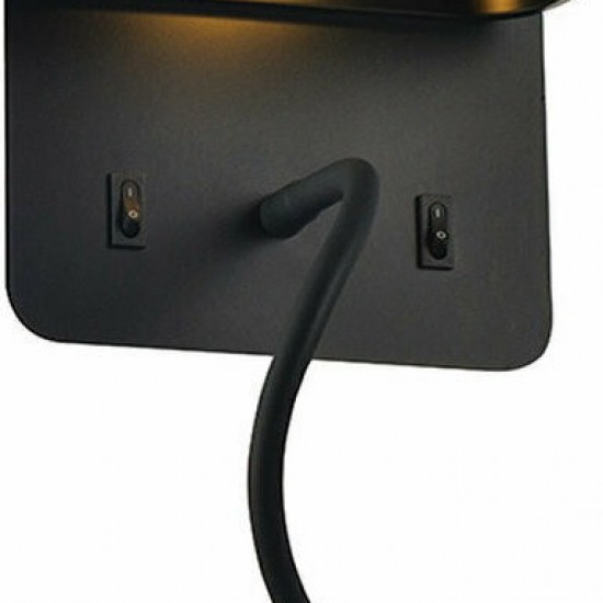 ΕΠΙΤΟΙΧΟ Φ/Σ LED 8W 3000K 640LM ΜΑΥΡΟ ΜΕΤΑΛΛΙΚΟ 16Χ9Χ45CM