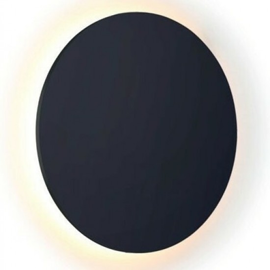 ΕΠΙΤΟΙΧΟ Φ/Σ LED 24W 3000Κ ΜΑΥΡΟ MDF ΚΥΚΛΟΣ Φ40ΧΗ3,6CM