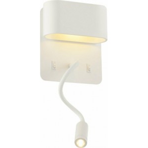 ΕΠΙΤΟΙΧΟ Φ/Σ LED 8W 3000K 640LM ΛΕΥΚΟ ΜΕΤΑΛΛΙΚΟ 16Χ9Χ45CM