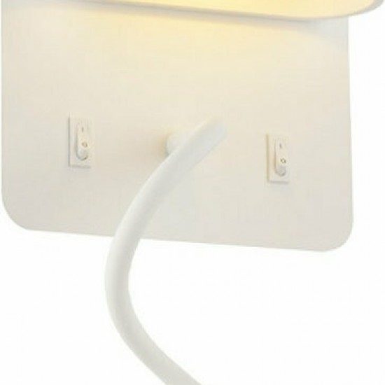 ΕΠΙΤΟΙΧΟ Φ/Σ LED 8W 3000K 640LM ΛΕΥΚΟ ΜΕΤΑΛΛΙΚΟ 16Χ9Χ45CM