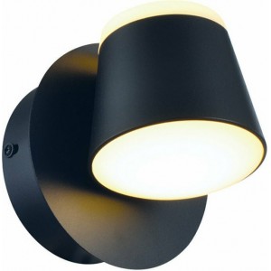 ΕΠΙΤΟΙΧΟ Φ/Σ LED 8W 3000K 640LM ΜΑΥΡΟ ΜΕΤΑΛΛΙΚΟ 12X12X13CM