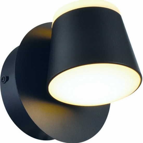 ΕΠΙΤΟΙΧΟ Φ/Σ LED 8W 3000K 640LM ΜΑΥΡΟ ΜΕΤΑΛΛΙΚΟ 12X12X13CM