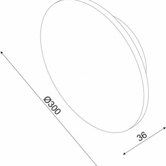 ΕΠΙΤΟΙΧΟ Φ/Σ LED 15W 3000Κ ΑΠΟΧΡΩΣΗ ΣΚΟΥΡΟΥ ΞΥΛΟΥ MDF ΚΥΚΛΟΣ Φ30XH3,6CM