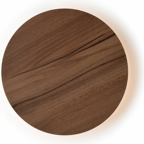 ΕΠΙΤΟΙΧΟ Φ/Σ LED 15W 3000Κ ΑΠΟΧΡΩΣΗ ΣΚΟΥΡΟΥ ΞΥΛΟΥ MDF ΚΥΚΛΟΣ Φ30XH3,6CM