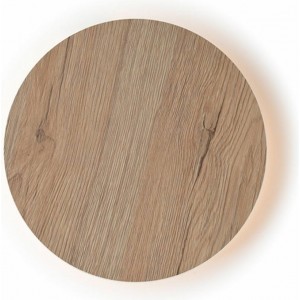 ΕΠΙΤΟΙΧΟ Φ/Σ LED 24W 3000Κ ΑΠΟΧΡΩΣΗ ΑΝΟΙΧΤΟΥ ΞΥΛΟΥ MDF ΚΥΚΛΟΣ Φ40XH3,6CM