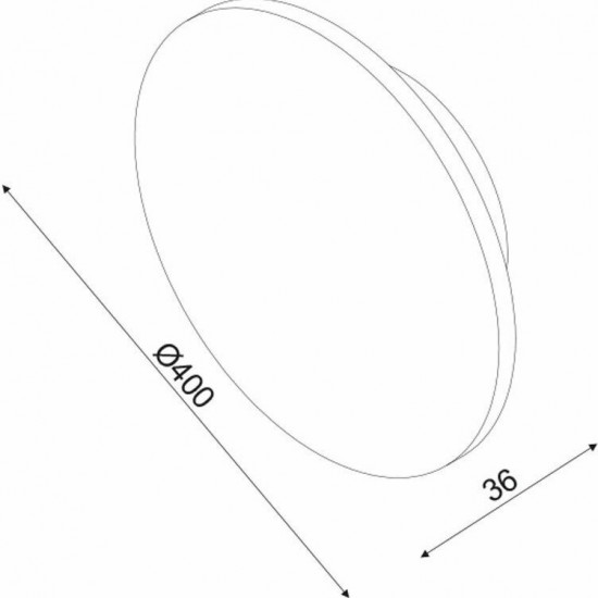 ΕΠΙΤΟΙΧΟ Φ/Σ LED 24W 3000Κ ΑΠΟΧΡΩΣΗ ΑΝΟΙΧΤΟΥ ΞΥΛΟΥ MDF ΚΥΚΛΟΣ Φ40XH3,6CM