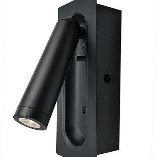 ΕΠΙΤΟΙΧΟ Φ/Σ LED 3W 3200K 190LM ΜΑΥΡΟ ΜΕΤΑΛΛΙΚΟ ΧΩΝΕΥΤΟ 7X5X17CM