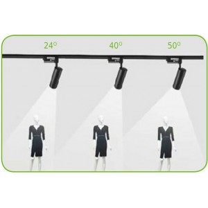 Σποτ Ράγας 2 Καλωδίων  10W 3000K 1000lm Black 