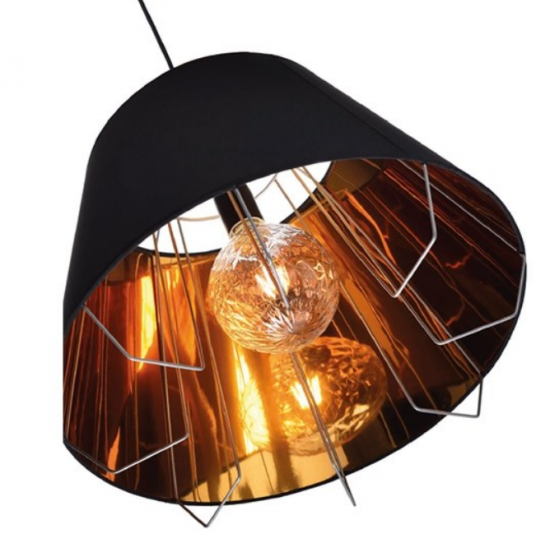 LINES ΚΡΕΜΑΣΤΟ ΦΩΤΙΣΤΙΚΟ 1ΦΩΤΟ ΥΦΑΣΜΑ ΜΑΥΡΟ Φ47xH120cm