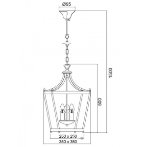 ΚΡΕΜΑΣΤΟ Φ/Σ 3ΧΕ14 ΜΕΤΑΛΛΙΚΟ ΝΙΚΕΛ ΜΑΤ 35Χ35XH150CM 