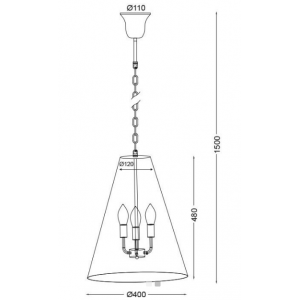 ΚΡΕΜΑΣΤΟ Φ/Σ 3ΧΕ14 ΜΕΤΑΛΛΙΚΟ+ΜΑΥΡΟ/ΧΡΥΣΟ ΑΜΠΑΖΟΥΡ Φ40ΧΗ150CM