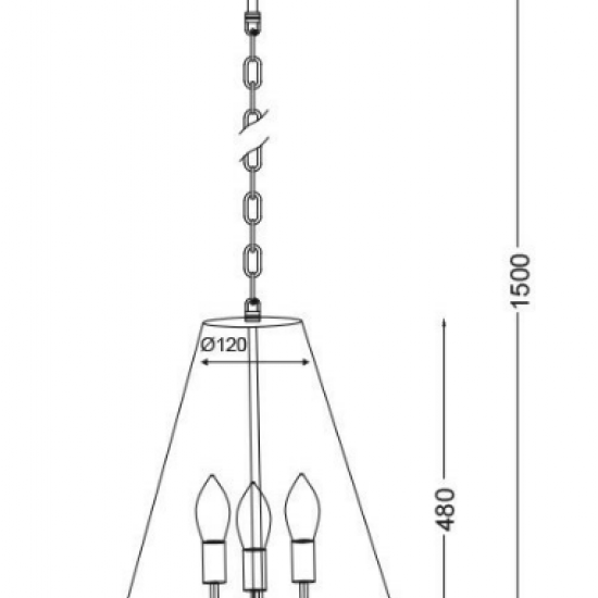 ΚΡΕΜΑΣΤΟ Φ/Σ 3ΧΕ14 ΜΕΤΑΛΛΙΚΟ+ΜΑΥΡΟ/ΧΡΥΣΟ ΑΜΠΑΖΟΥΡ Φ40ΧΗ150CM
