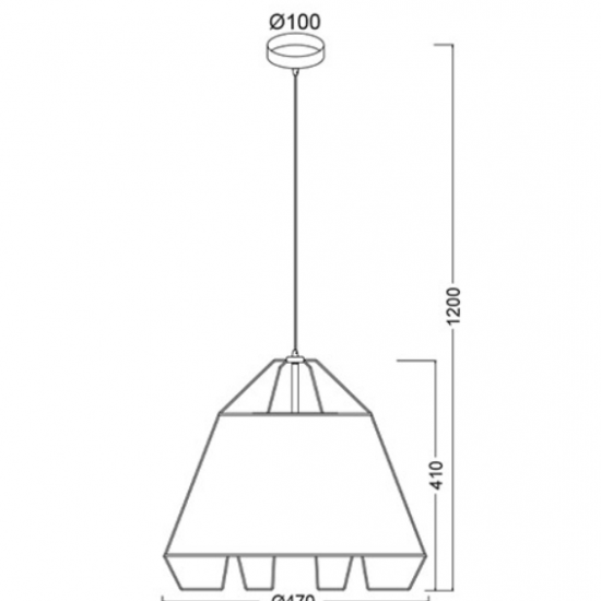 LINES ΚΡΕΜΑΣΤΟ ΦΩΤΙΣΤΙΚΟ 1ΦΩΤΟ ΥΦΑΣΜΑ ΛΕΥΚΟ Φ47xH120cm